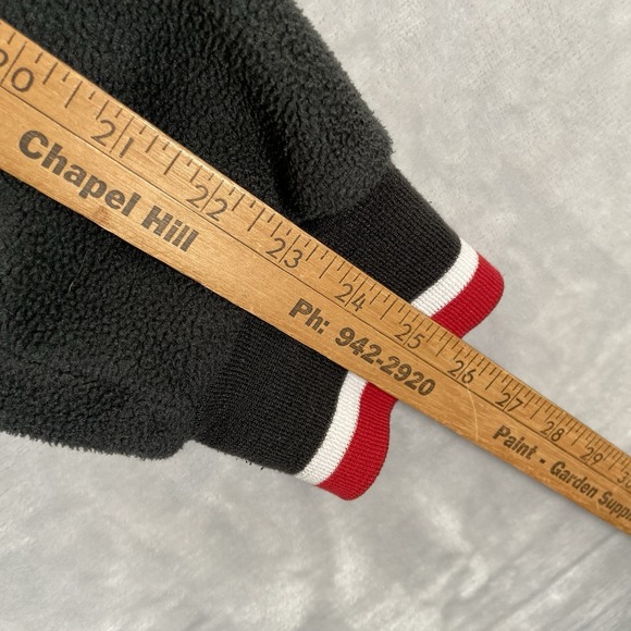 Polo Ralph Lauren Jacket men's Large Fleece Full Zip Packable Hood Bomber Black - Picture 13 of 16